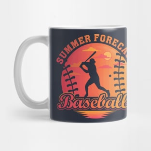 Summer Baseball Forecast Sunny Days and Double Plays Mug